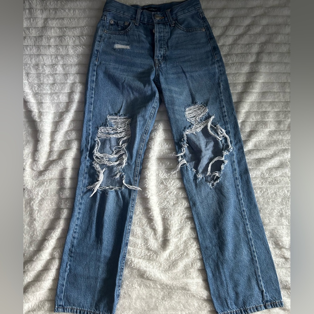 Distressed Aero Blue Jeans